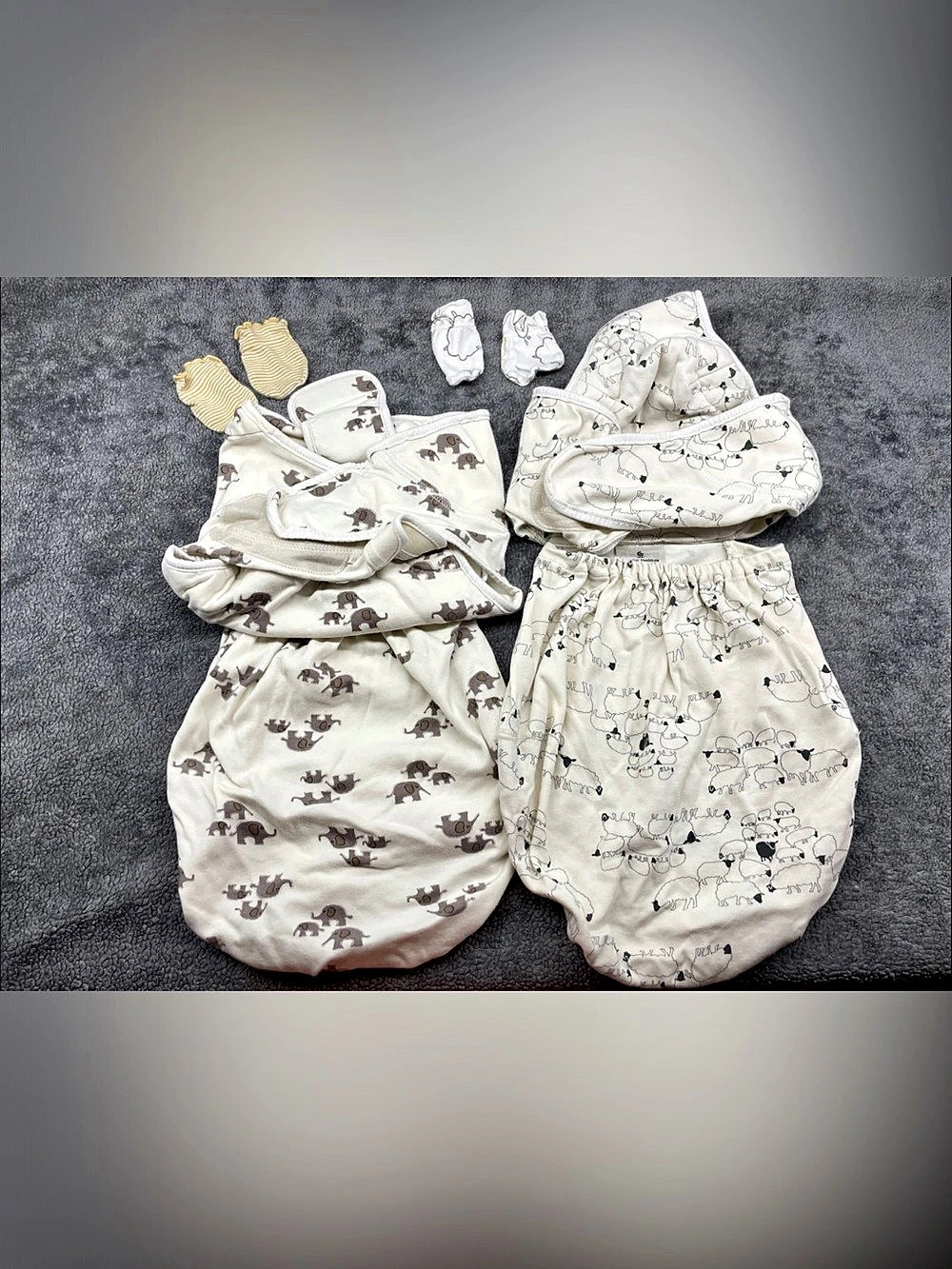 Ergobaby Original Swaddler Sheep & Elephant Swaddles Baby 0-3 Months (7-14.5 lbs